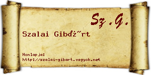 Szalai Gibárt névjegykártya
